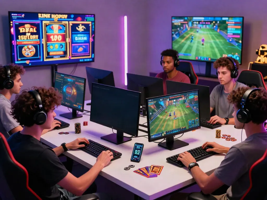 Players engaging with the A80 gaming platform in a vibrant, dynamic setting.