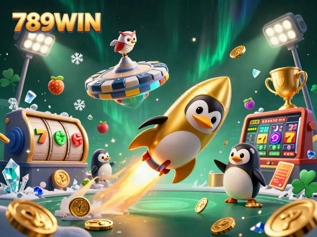 Join the excitement at 789WIN with golden penguins and dazzling slots blazing through the cosmos.