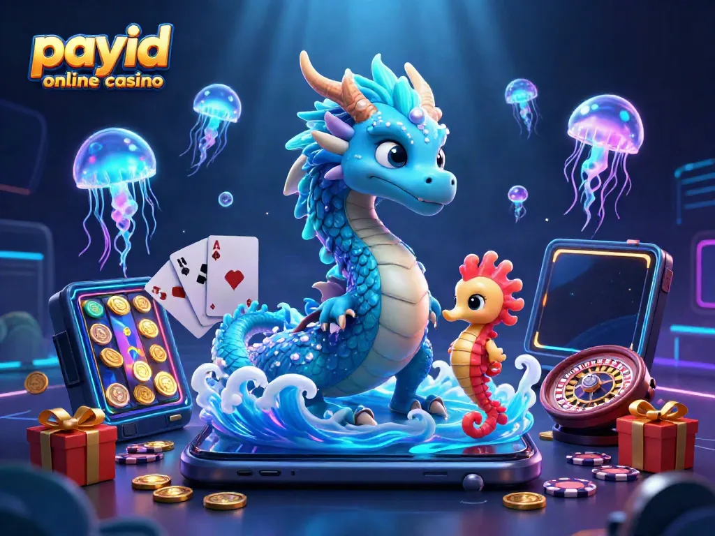 Engage with seamless transactions at a payid online casino, featuring vibrant gaming elements and unique characters.