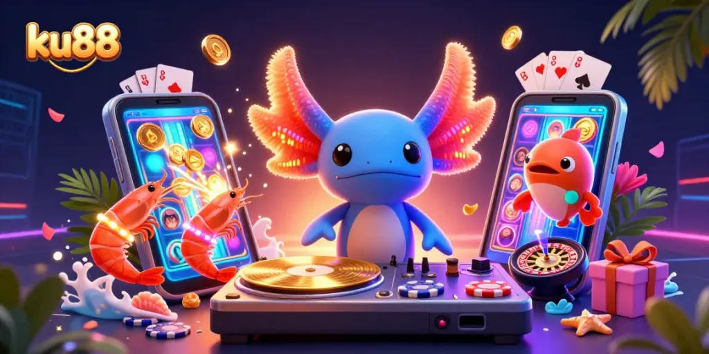 Engage in thrilling gameplay with the vibrant ku88 casino atmosphere featuring colorful characters and games.