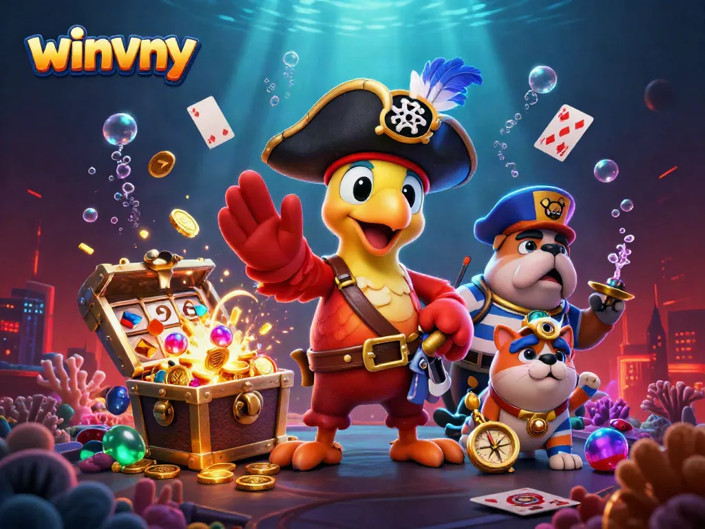 Experience thrilling jackpots and slots with winvny in a vibrant underwater casino adventure.