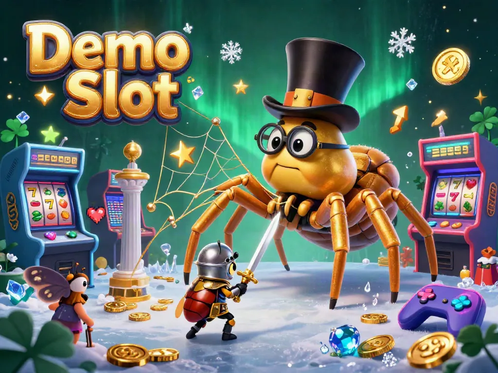Experience thrilling gameplay with Demo Slot in this vibrant casino scene filled with action.