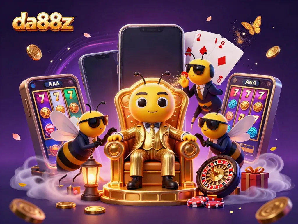 Engage in thrilling slot games and jackpots with da88z as the bumblebee mob boss oversees the action in 3D.